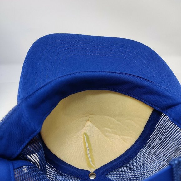 GWS Great West Steel Trucker Hat Cap Snapback White Blue - Picture 6 of 7